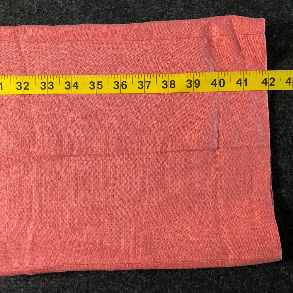 Banana Republic Trousers Womens 6 Pink Linen Pleated Wide Leg Classic Coastal